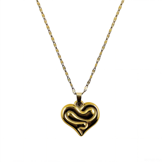 Floral Heart Pendant Necklace
