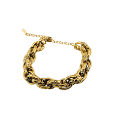 Gold Oval Chain Bracelet